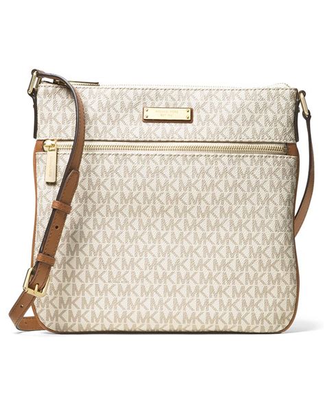 michael kors bedford signature flat crossbody|MICHAEL Michael Kors Signature Bedford Flat Small Crossbody.